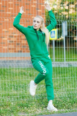 Спортивный костюм Комфорт из футера женский, однотонный#1