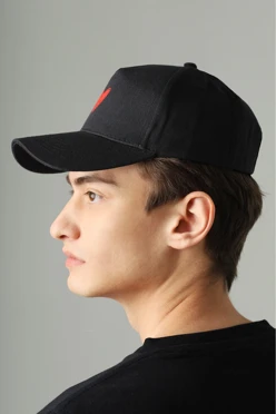 Бейсболка Актив пятиклинка взрослая, однотонная (хлопок) "Red Heart"#2