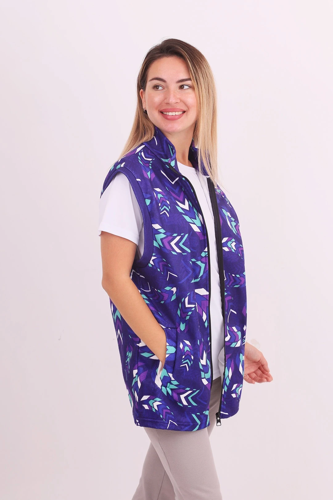 Жилет Джон флисовый без подклада унисекс, с полной запечаткой#2