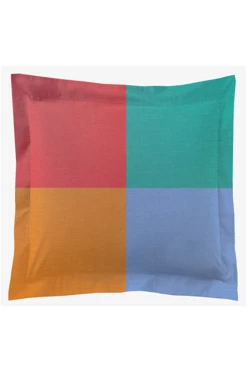 Подушка с бордюром 50х50 см, с принтом "Flowers"#1