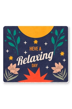 Купить плед Слипи флисовый 120х140 см (двухслойный), с принтом "Have a relaxing day"