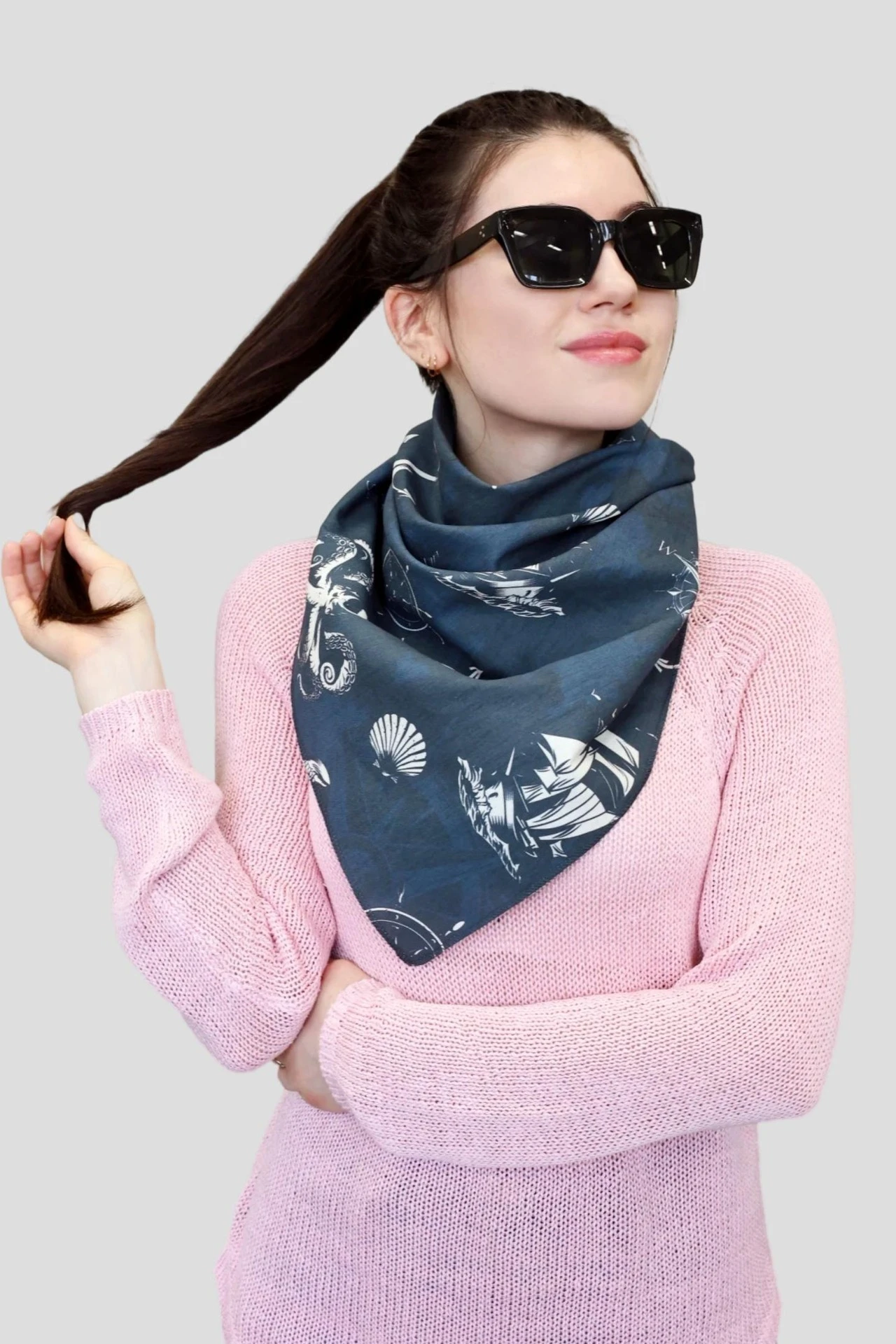 Бандана с полной запечаткой, полиэстер 80х80 см#1