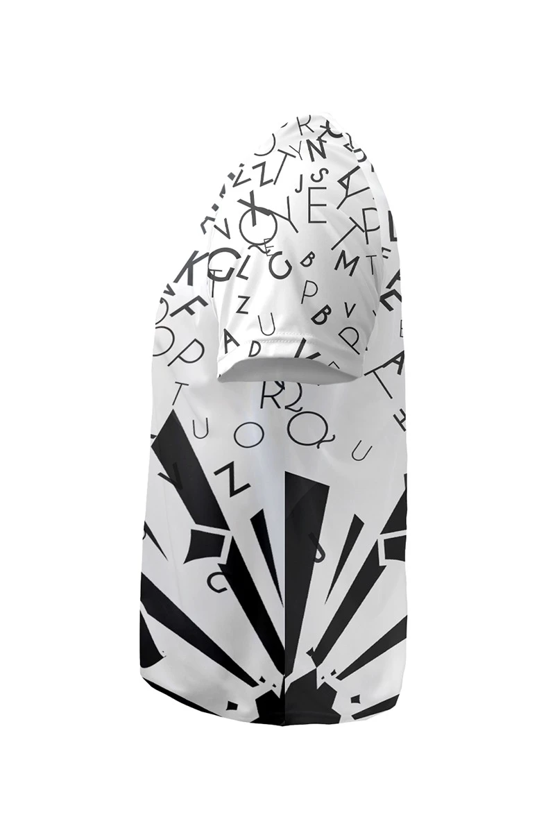 Футболка Спэйс V-ворот унисекс из ложной сетки с полной запечаткой "Flash"#1