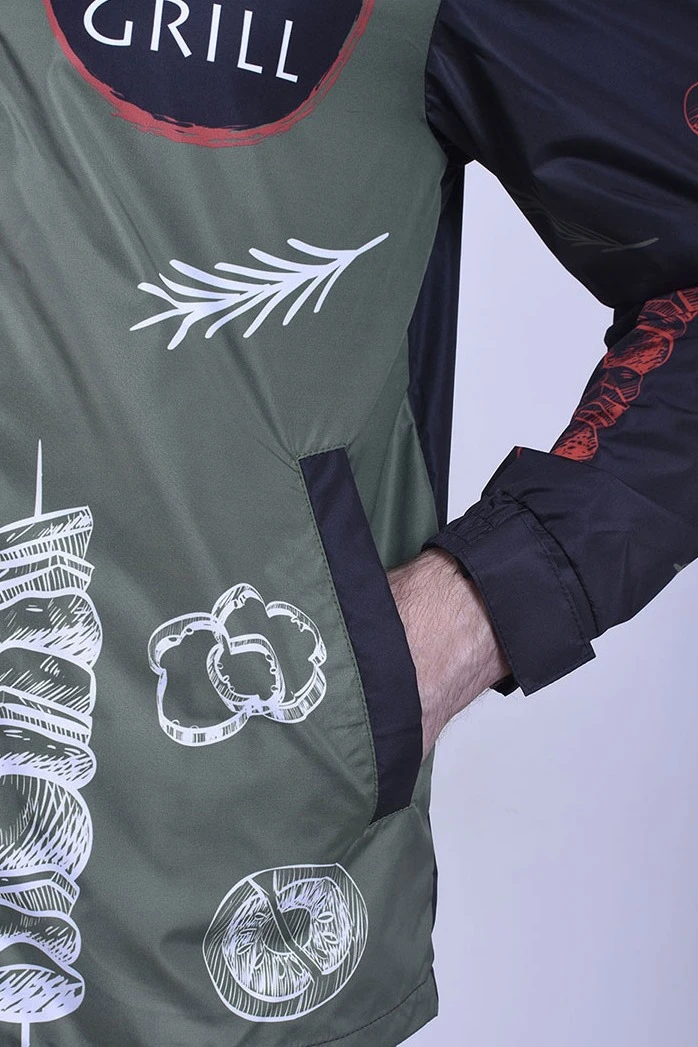 Ветровка Райдер унисекс с полной запечаткой "BBQ"#1 Ветровка Райдер унисекс с полной запечаткой "BBQ"#1