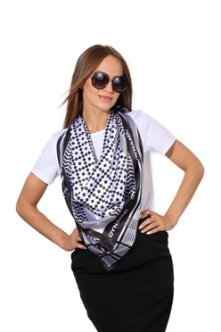 Платок Шанель 100х100 см, с полной запечаткой#1