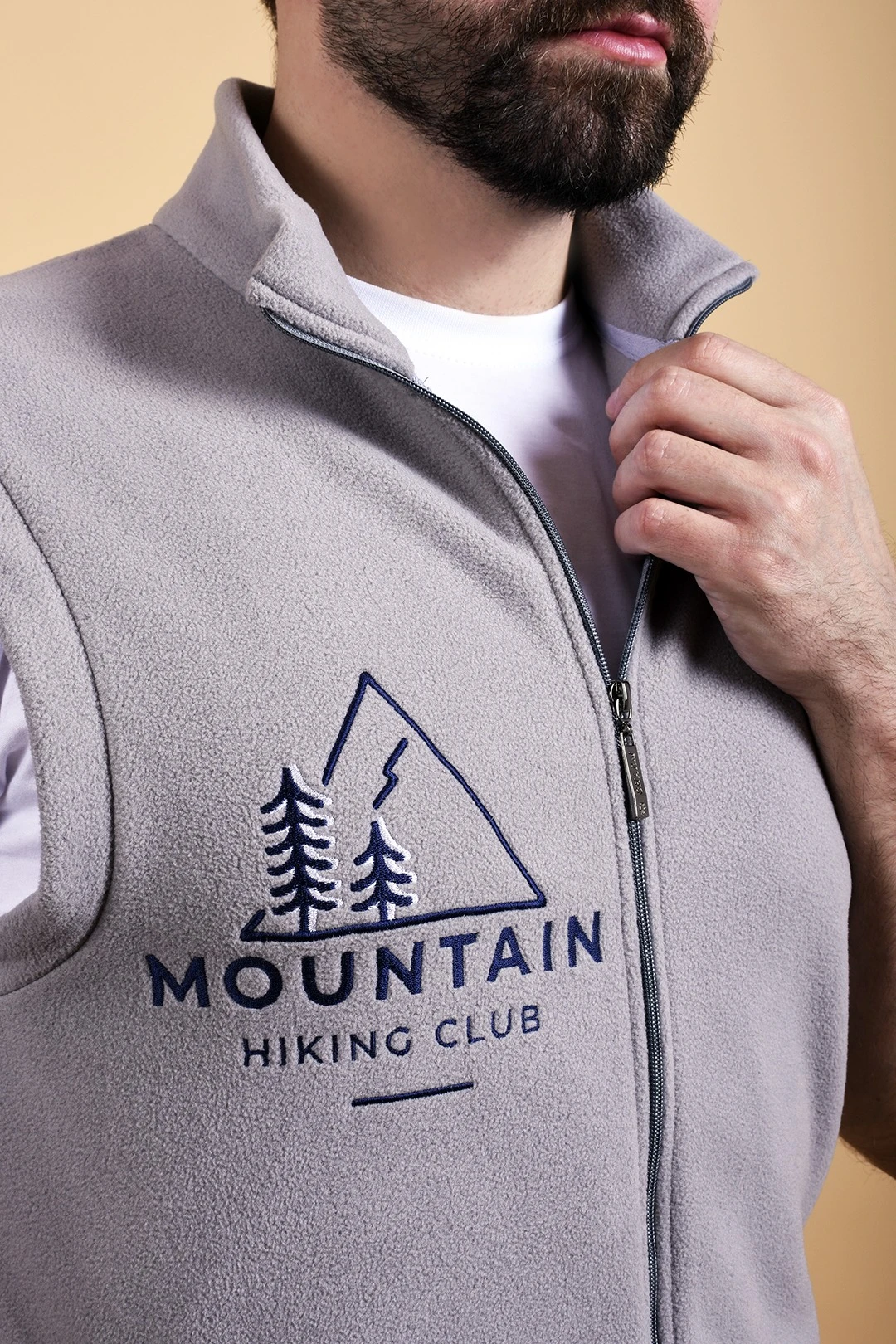 Жилет Браво флисовый без капюшона унисекс, однотонный "Mountain"#1 Жилет Браво флисовый без капюшона унисекс, однотонный "Mountain"#1