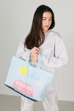 Сумка Комби из греты с дном, с полной запечаткой#1