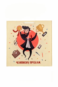 Медаль из акрила АС8008 Квадрат 80 мм с печатью#1