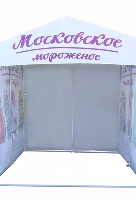 Тент с полной запечаткой (без козырька) 2х3 м "Moscow ice-cream"#1 Тент с полной запечаткой (без козырька) 2х3 м "Moscow ice-cream"#1