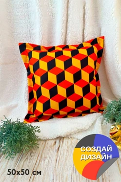 Подушка с бордюром 50х50 см, с полной запечаткой