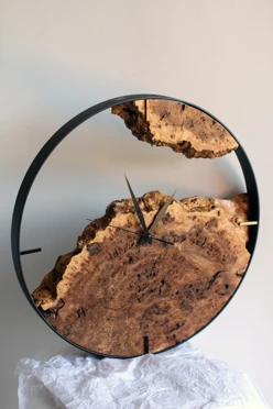 Настенные часы в стиле LOFT, черные, D30/40 см#1