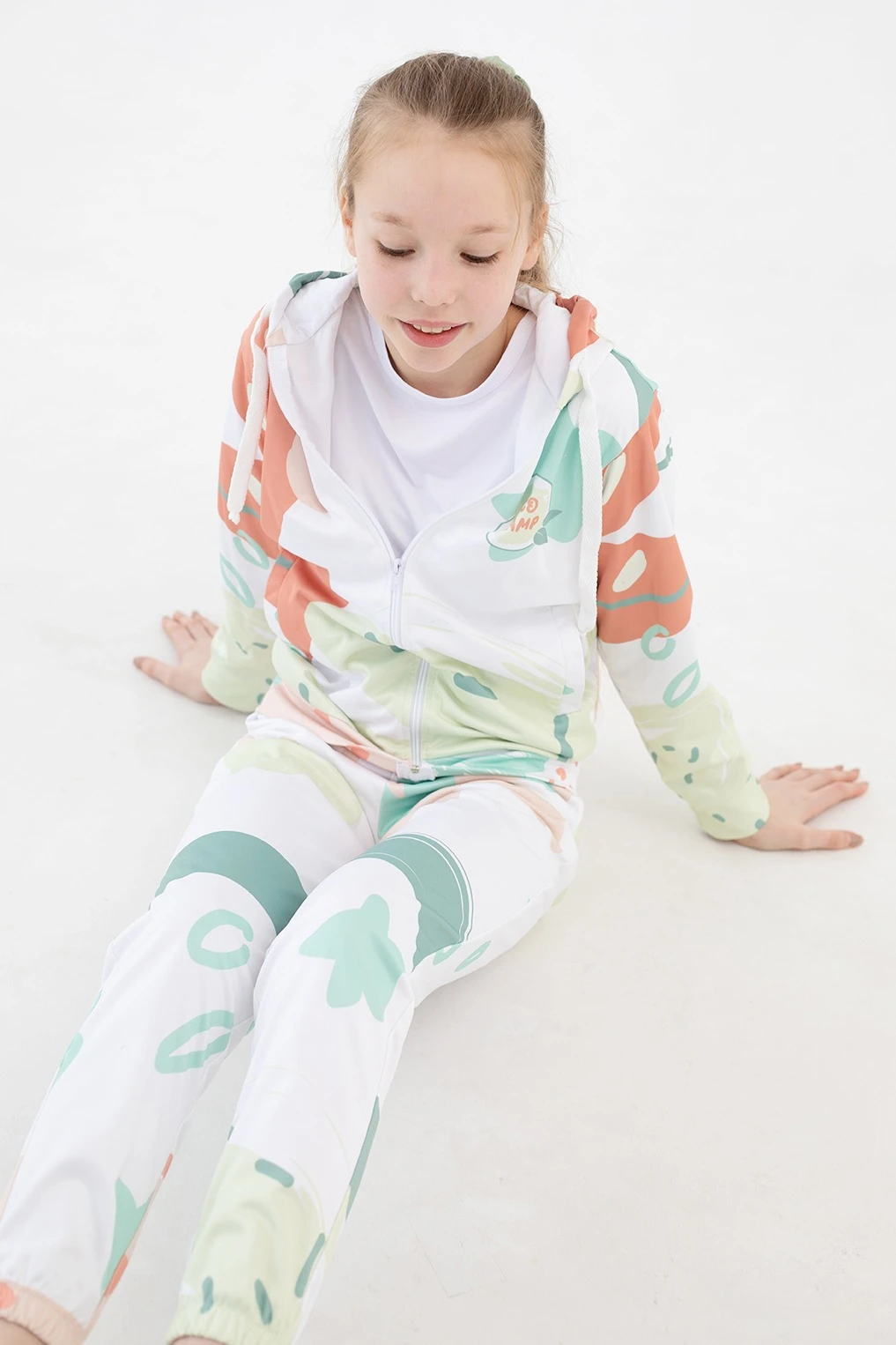 Брюки Экшен зауженные детские с полной запечаткой "Eco camp"#4