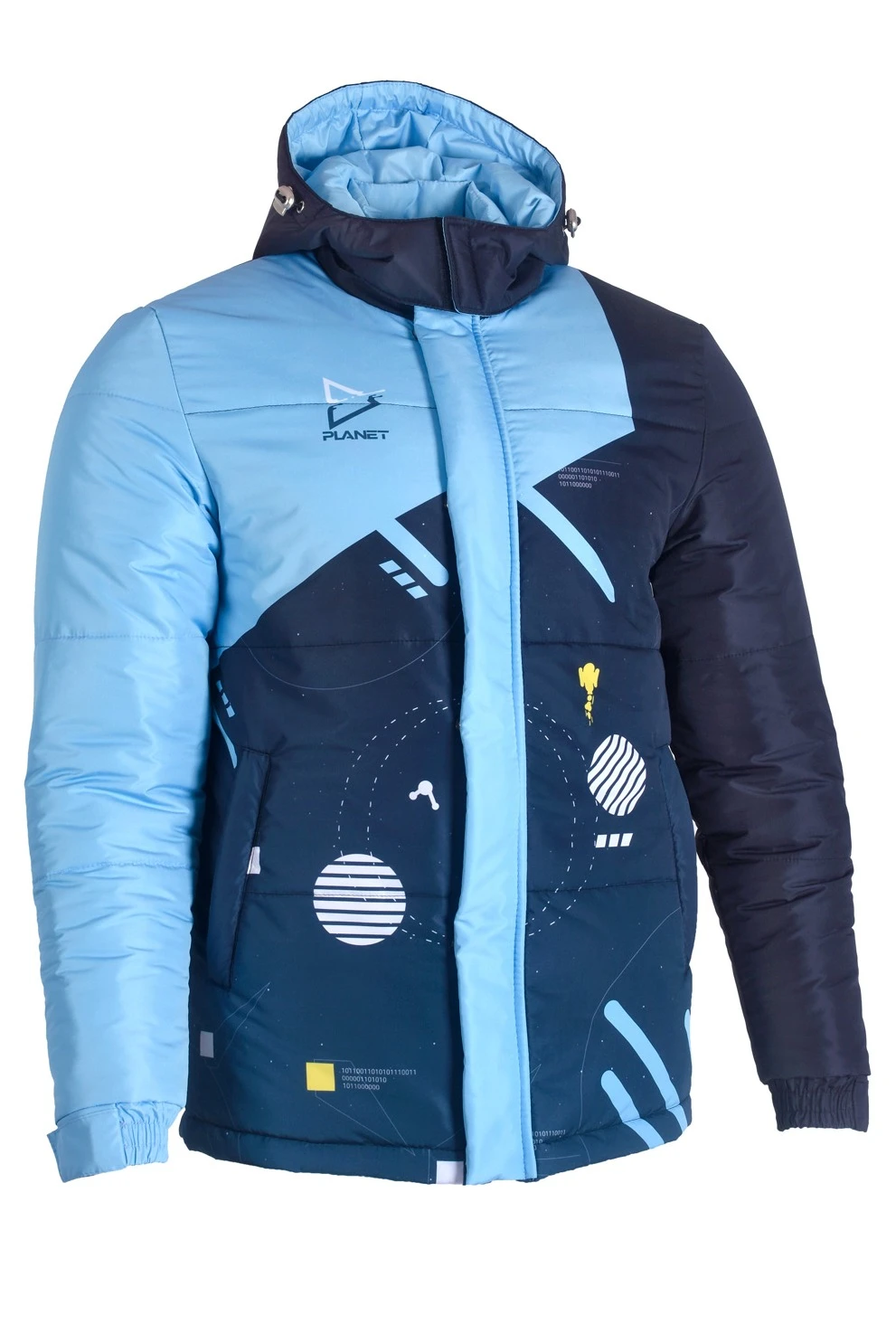 Куртка Винтер с капюшоном на синтепоне унисекс, с полной запечаткой#3