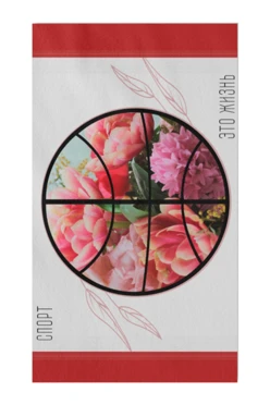 Купить полотенце махровое 40х70 cм с печатью (Ituma) "Спорт-это жизнь"