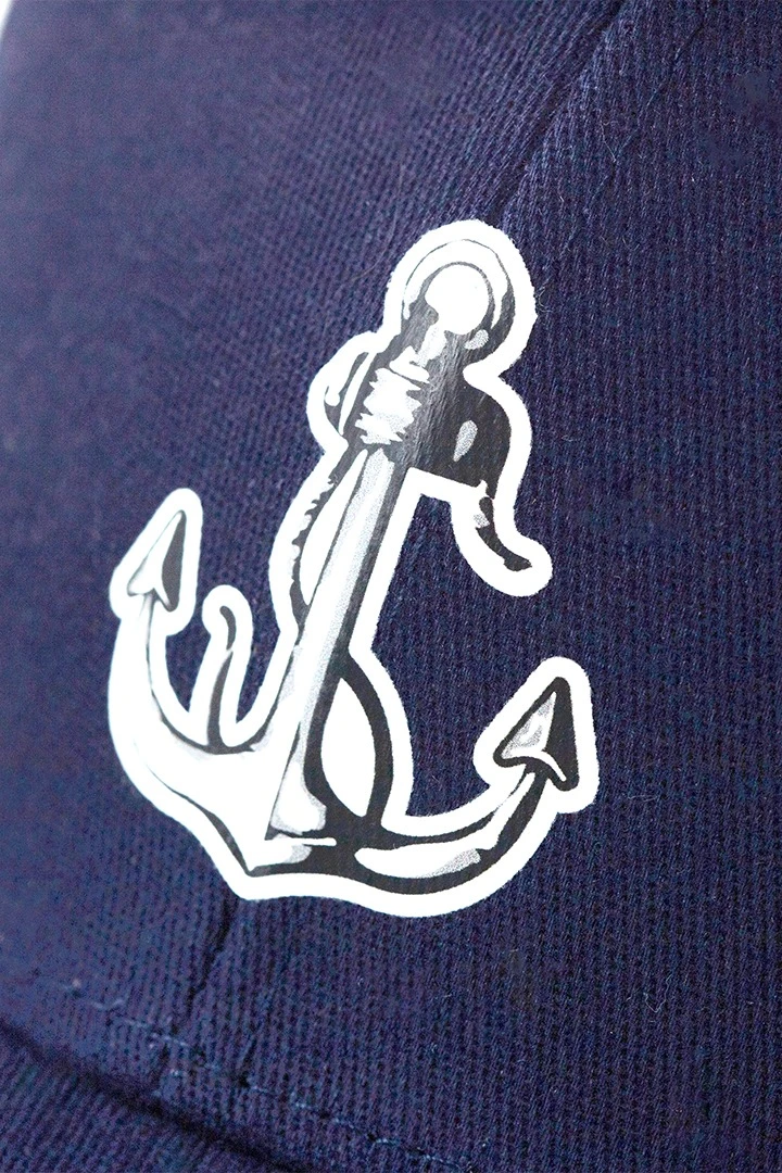 Бейсболка Брент шестиклинка взрослая, однотонная темно-синяя (хлопок)#2