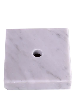 Основание каменное, белый мрамор 75х75х20 мм#2