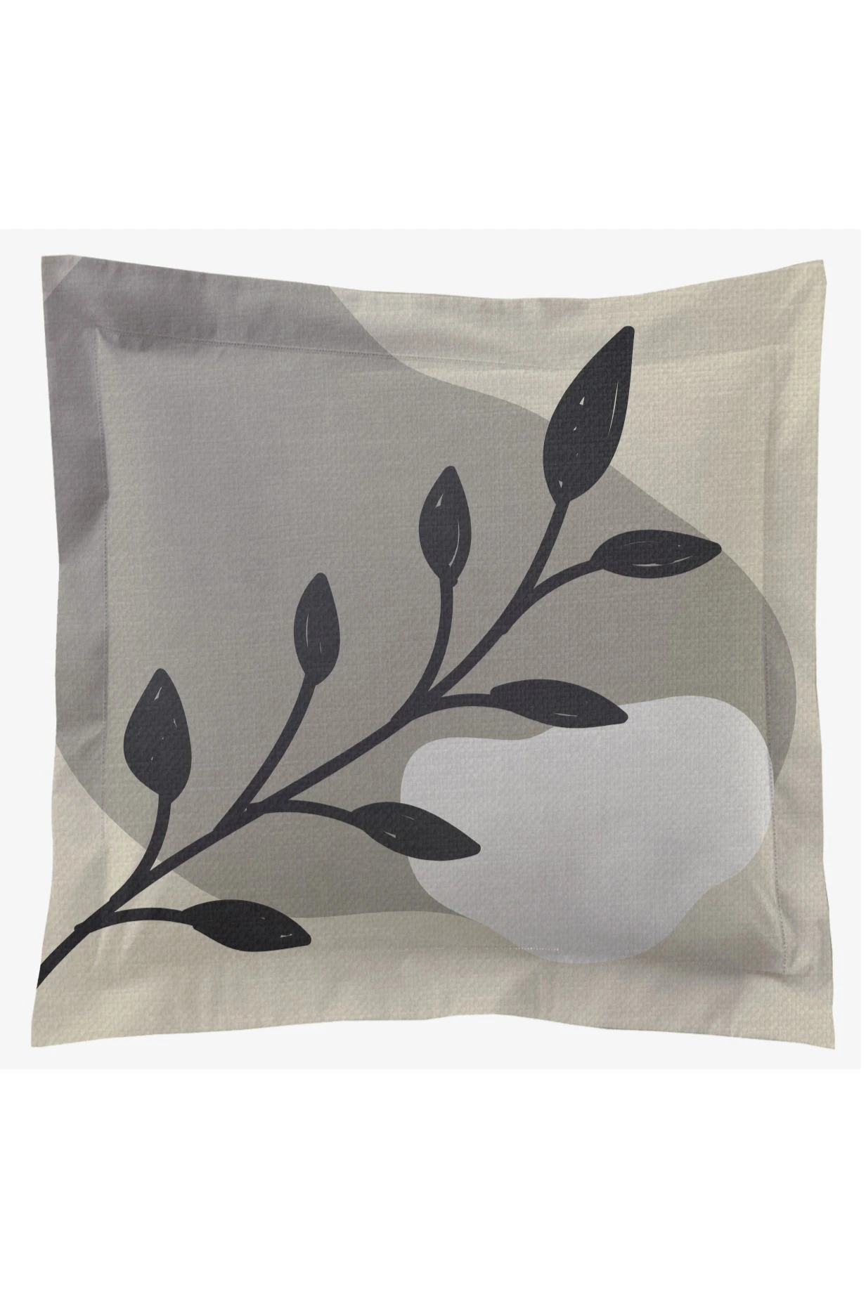 Купить подушку с бордюром 40х40 см, с принтом "Sprig"