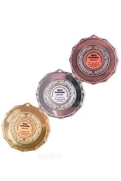 Медаль металлическая МК202 70мм с шильдом 25мм#1