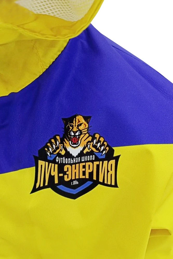 Купить ветровку Олимпик с капюшоном унисекс, с полной запечаткой "Луч-энергия"