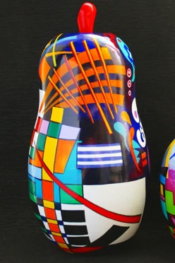 Набор деревянных статуэток в форме яблока и груши, 2 шт#1