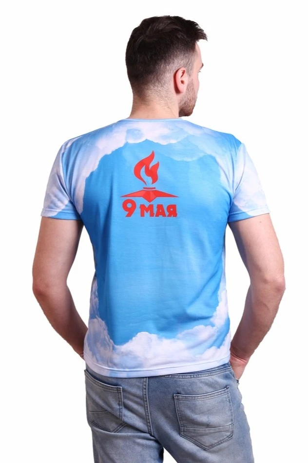 Футболка Гэлэкси унисекс из примы  с полной запечаткой "9 May"#2
