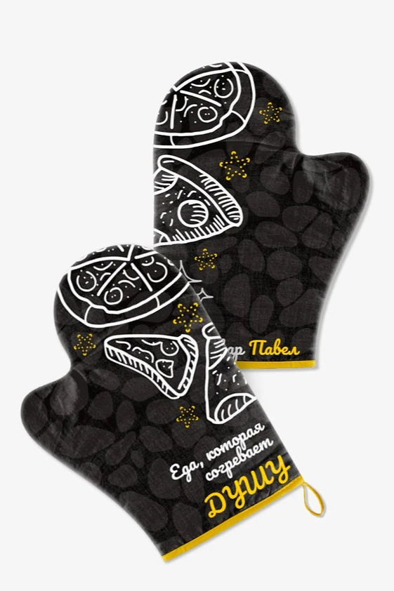 Купить прихватку Рукавица двухсторонняя с полной запечаткой "Еда, которая согревает душу"