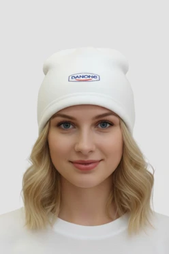 Купить шапку Руби флисовую однослойную взрослую, однотонную "Danone"