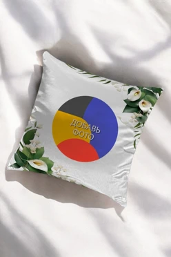 Купить подушку 45х45 см, с принтом "Frame with flowers"