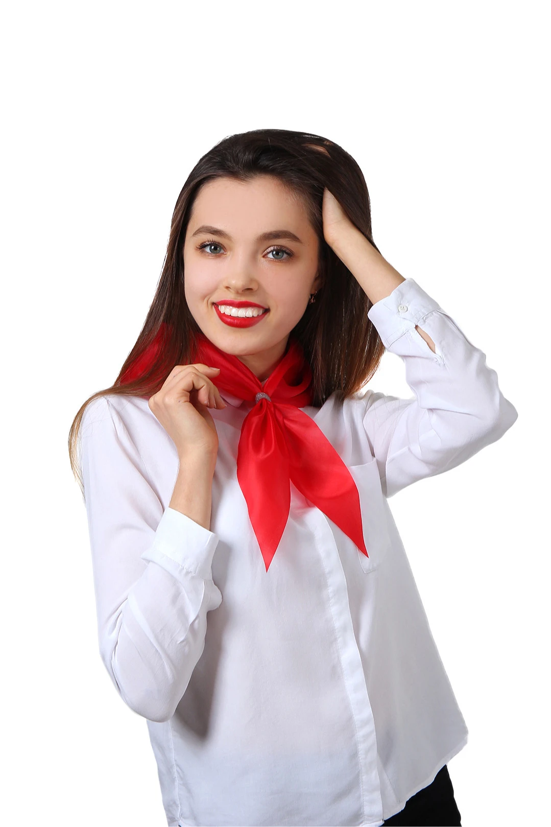 Купить косынку Лолла 60х60х90 см красную