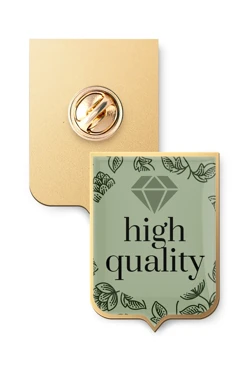 Значок заливной Герб 30х22 мм, с принтом "high quality"#1