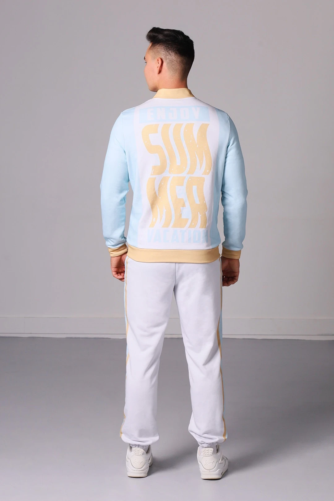 Купить бомбер Скай унисекс из футера с полной запечаткой "Summer" Купить бомбер Скай унисекс из футера с полной запечаткой "Summer"