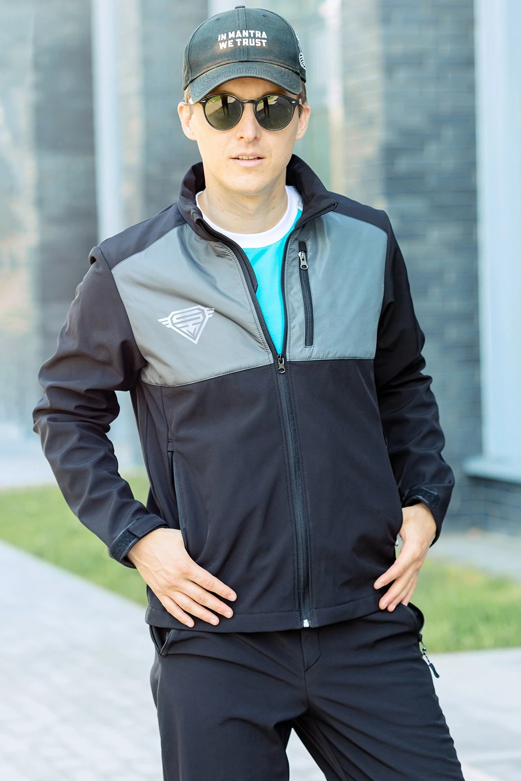 Ветровка Вермон из софтшелла унисекс, с частичной запечаткой#5