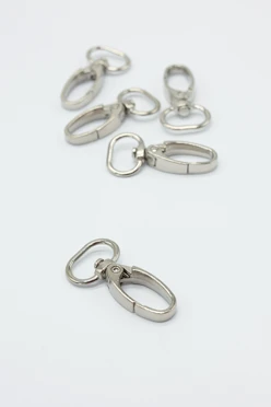 Карабин-клешня 15 мм, никель#2