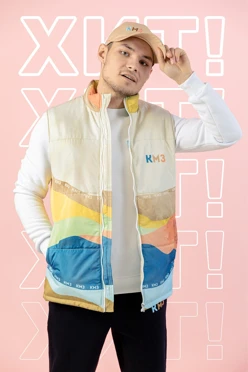 Жилет Портер на синтепоне со стежкой унисекс, с полной запечаткой#1