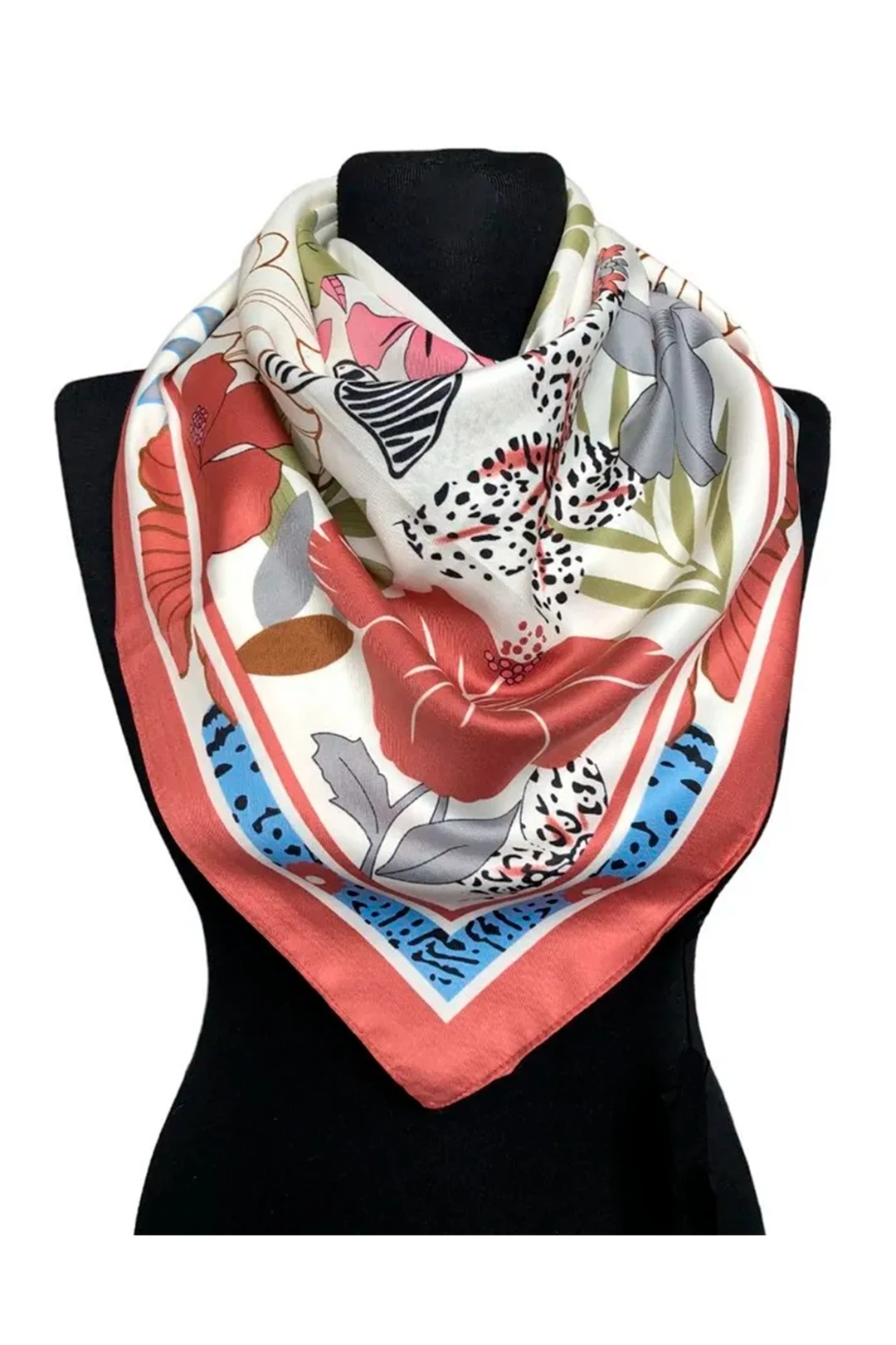 Купить косынку Шарлотта 80х80х120 см, с полной запечаткой "Flower extravaganza"