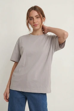 Купить футболку Ампир унисекс, однотонную светло-серую (хлопок)