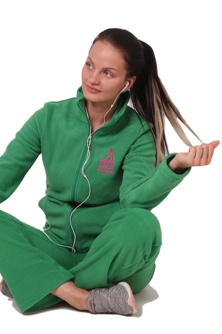 Толстовка Харисон флисовая без капюшона женская, однотонная "Max Fitness"#2