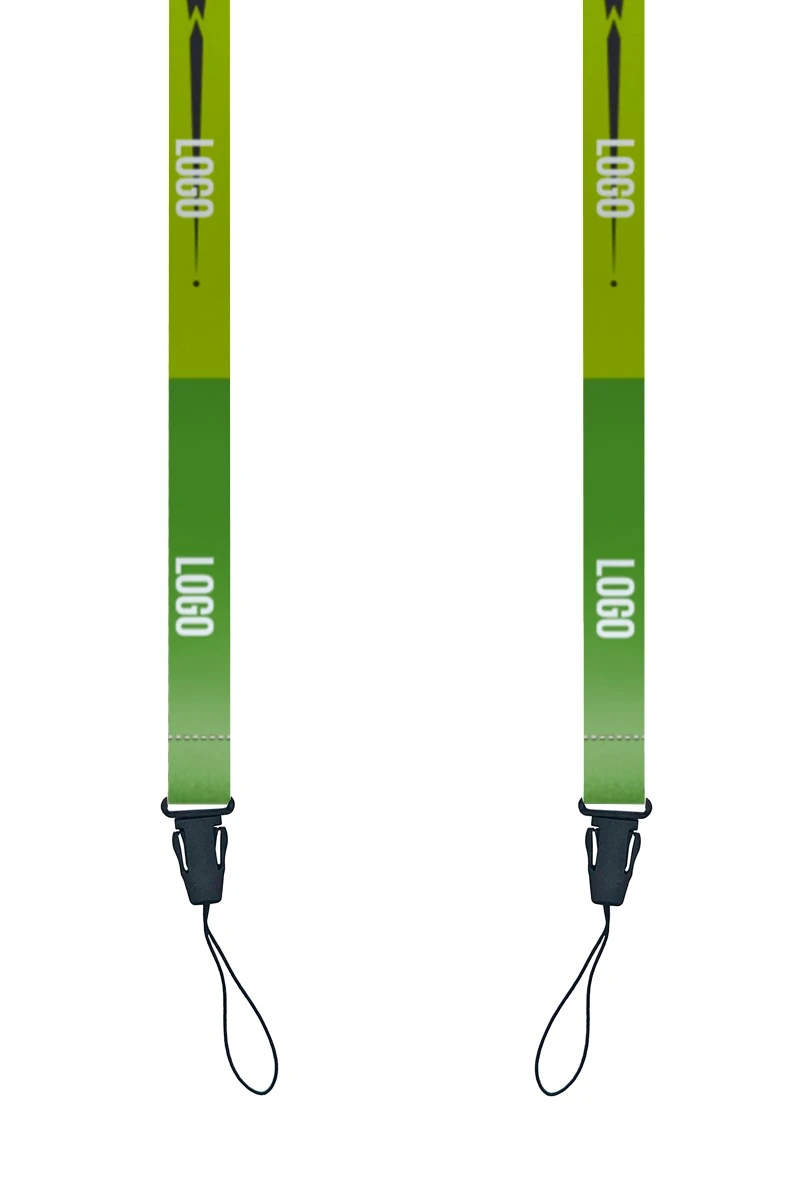 Купить ленту для бейджа атлас ширина 1,5 см, с фастексом, с печатью "Logo"