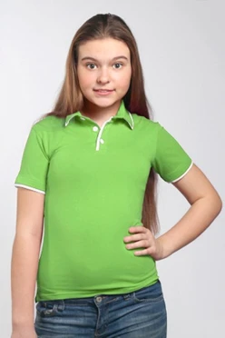 Купить футболку поло Лайн детскую салатовую