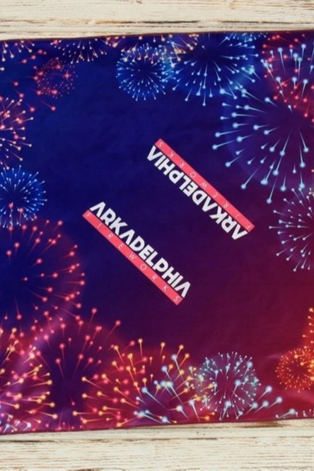 Платок Шанель 50х50 см, с полной запечаткой "ARKADELPHIA Fireworks"#5