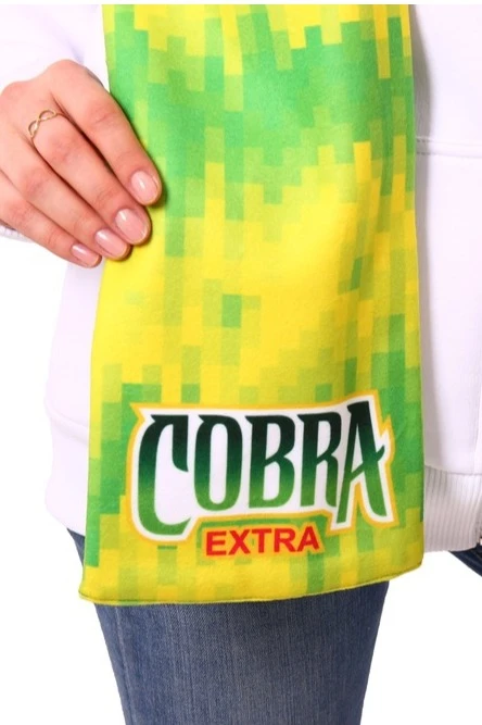 Шарф  двухслойный утепленный 15х150 см, с полной запечаткой "Cobra extra"#2