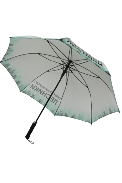 Зонт-трость Ренуар с пластиковой ручкой однослойный, с полной запечаткой#2