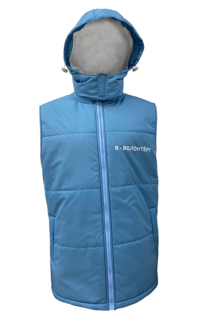 Купить жилет Диего на синтепоне с капюшоном унисекс "Добро" Купить жилет Диего на синтепоне с капюшоном унисекс "Добро"