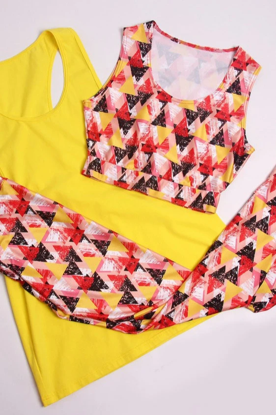 Комплект 3в1 женский комбинированный "Triangles"#1