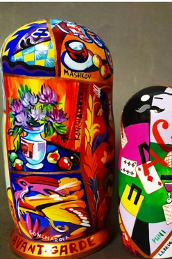 Матрешка "Русский авангард", глянцевая, большая, 5 шт