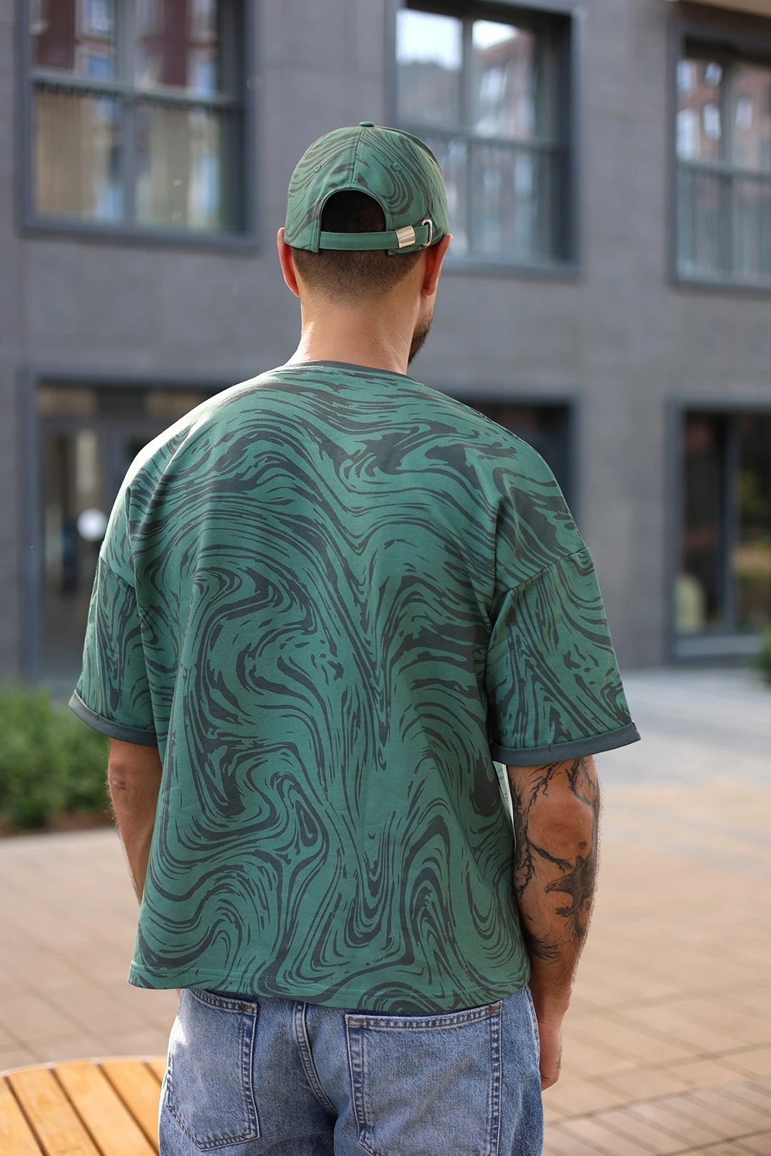 Футболка Бен оверсайз унисекс из кулирки хб с полной запечаткой "Genesiz"#3