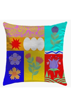 Купить подушку 45х45 см, с принтом "Floral abstraction"