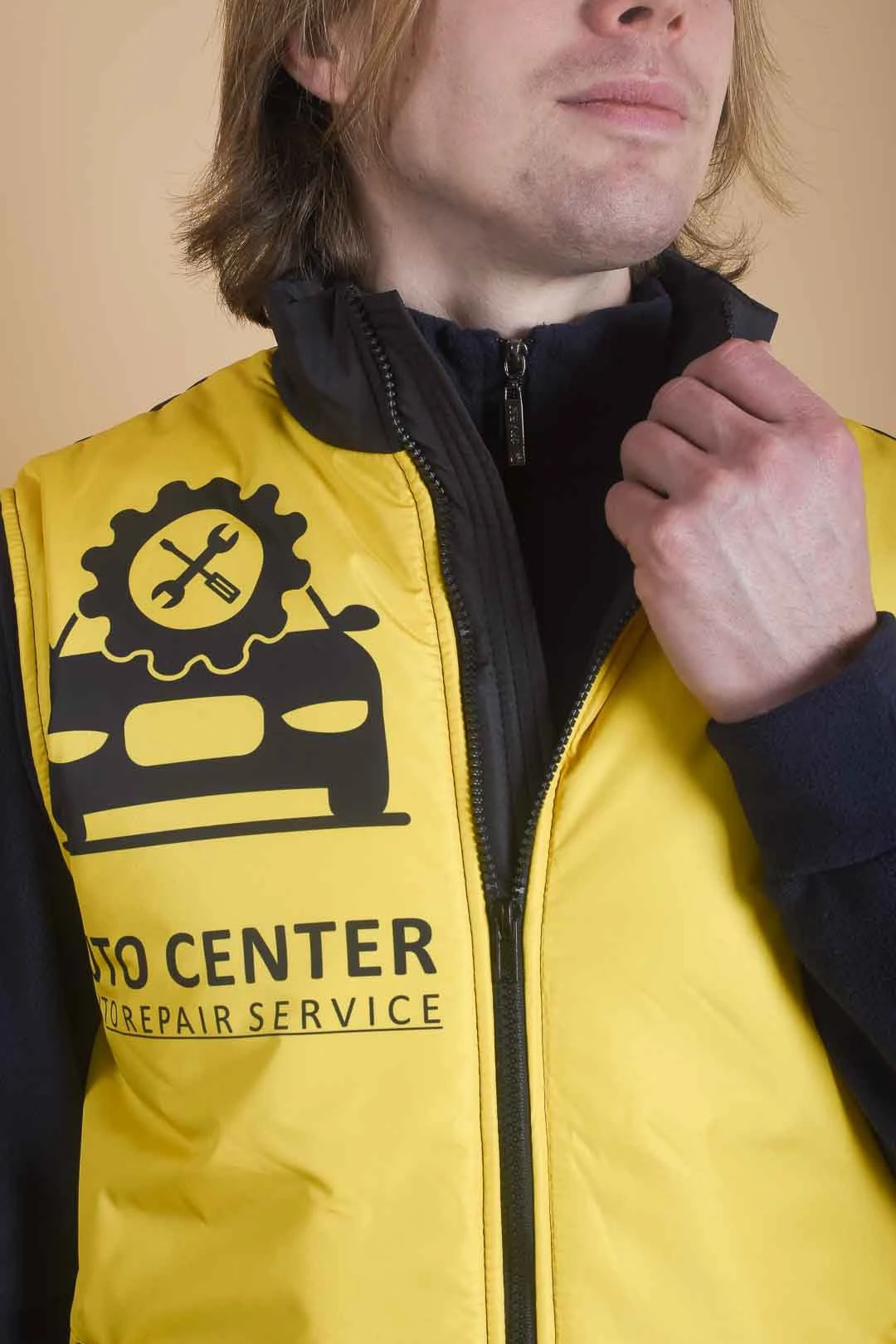 Жилет Детройт без капюшона унисекс, с полной запечаткой "Auto Cente"#2