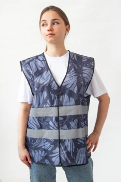 Купить жилет Эван со светоотражающей лентой унисекс, с полной запечаткой "Tropica"