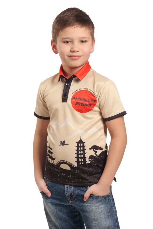 Поло Стар детская с полной запечаткой (полиэстер)#2 Поло Стар детская с полной запечаткой (полиэстер)#2
